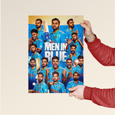 Team India – Men in Blue Cricket Poster